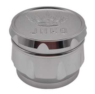 Grinder Elegance XL in 4 parti | Argento | 63 mm | Alluminio | Marchio 3D