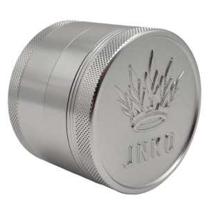 Grinder 4-Delig Classic | Zilver | 3 Afmetingen | Aluminium | 3D Logo