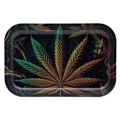 Rolltablett XXL | 29x19cm | Psychedelische Serie | Entwurf 6 | Cannabisblatt 2