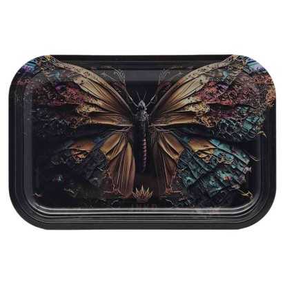 Rolling Tray XXL | 29x19cm | Savage Animals Serie | Design 2 | Vlinder