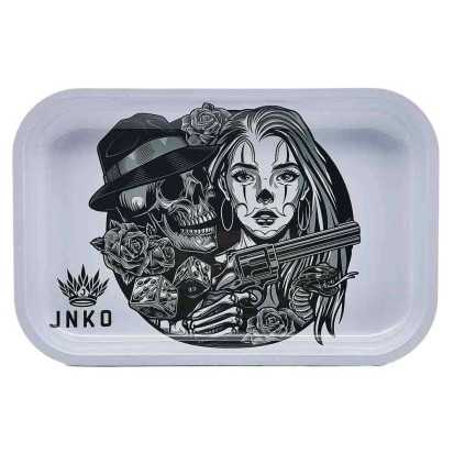 Rolltablett XXL | 29x19cm | Chicano Tattoo-Kunstserie | Entwurf 2 | Bonny & Clyde 2
