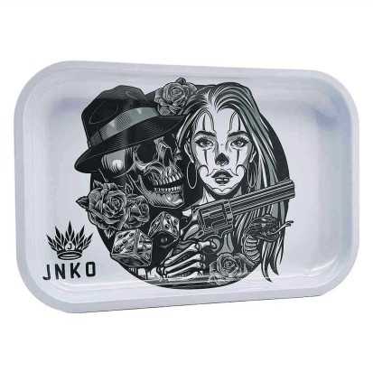 Rolltablett XXL | 29x19cm | Chicano Tattoo-Kunstserie | Entwurf 2 | Bonny & Clyde 2
