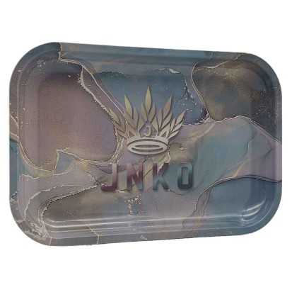 Vassoio per rotoli XXL | 29x19 cm | Serie di arte in marmo di lusso | Disegno 3 | Blu e oro