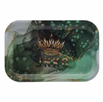 Vassoio per rotoli XXL | 29x19 cm | Serie di arte in marmo di lusso | Disegno 4 | Verde e oro