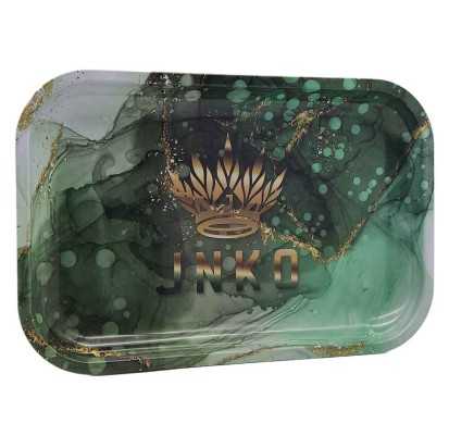 Vassoio per rotoli XXL | 29x19 cm | Serie di arte in marmo di lusso | Disegno 4 | Verde e oro