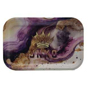 Rolling Tray XXL | 29x19cm | Luxury Marble Art Serie | Design 5 | Paars & Goud