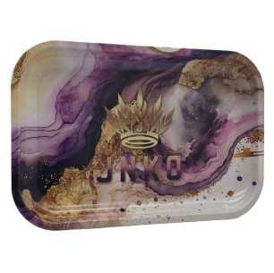 Rolling Tray XXL | 29x19cm | Luxury Marble Art Serie | Design 5 | Paars & Goud