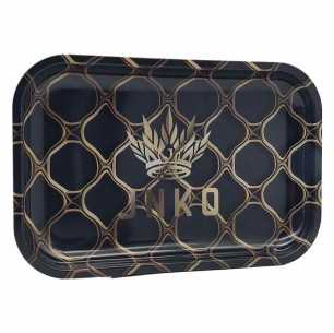 Rolovací tác XXL | 29x19cm | Abstraktní umění série | Design 3 | Černo-zlatá Honeycumb