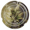 Posacenere Rotondo in Vetro 10 cm | Serie Arte sulla Cannabis | Disegno 4 | Pianta infestante 4