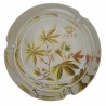 Posacenere Rotondo in Vetro 10 cm | Serie Arte sulla Cannabis | Disegno 1 | Pianta infestante 1