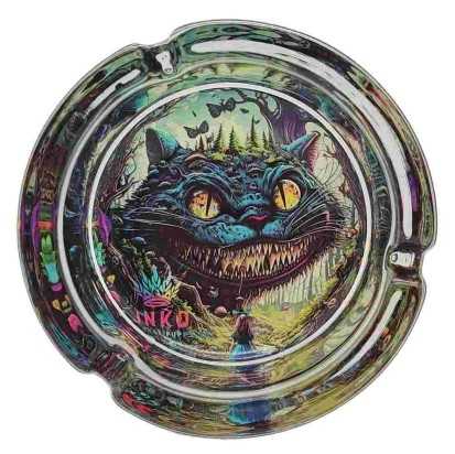 Popelník kulatý skleněný 10cm | Psychedelický seriál | Design 1 | Říše divů 1
