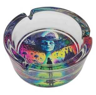 Asbak Rond Glas | Psychedelic | Wonderland 2