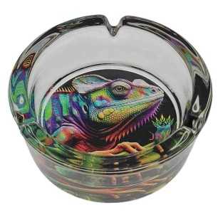 Asbak Rond Glas | Savage Animals | Kameleon