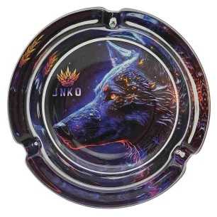 Ashtray Round Glass 10cm | Savage Animals Series | Design 12 | Wolf