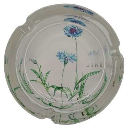 Popielniczka Okrągła Szklana 10cm | Seria kwiatów botanicznych | Projekt 3 | Chabry