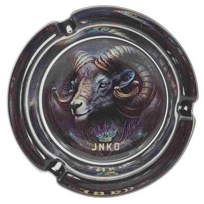 Cendrier Rond Verre 10cm | Série Signes du Zodiaque | Conception 1 | Bélier