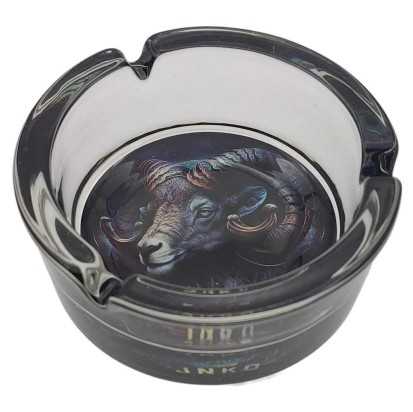 Cendrier Rond Verre 10cm | Série Signes du Zodiaque | Conception 1 | Bélier