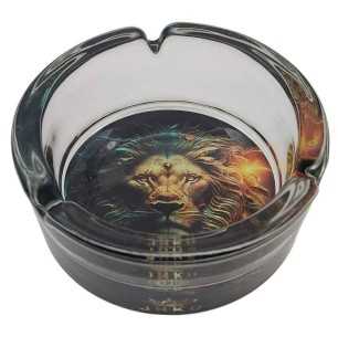 Cendrier Rond Verre 10cm | Série Signes du Zodiaque | Conception 5 | Leo