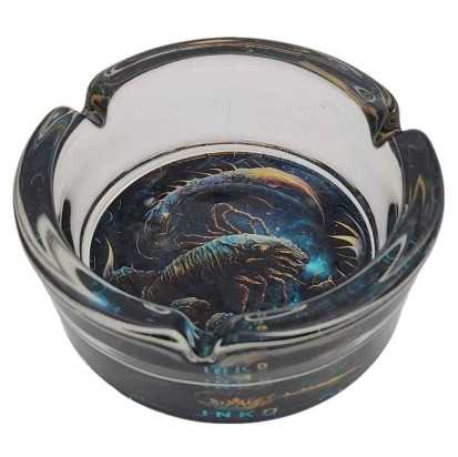 Ashtray Round Glass 10cm | Zodiac Signs Series | Design 8 | Scorpio