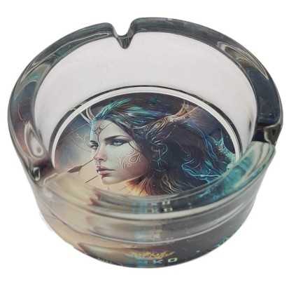 Ashtray Round Glass 10cm | Zodiac Signs Series | Design 9 | Sagittarius