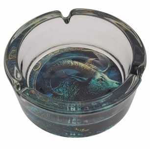 Asbak Rond Glas 10cm | Zodiac Signs Serie | Design 10 | Steenbok