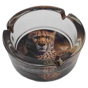 Aschenbecher Rund Glas 10cm | Suited Animals-Serie | Entwurf 5 | Passender Gepard