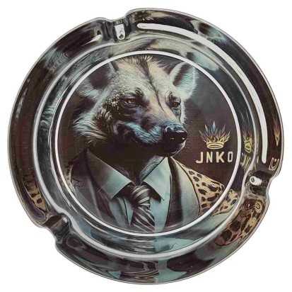 Asbak Rond Glas 10cm | Suited Animals Serie | Design 6 | Suited Hyena