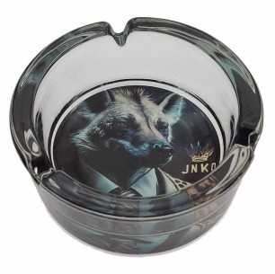 Asbak Rond Glas 10cm | Suited Animals Serie | Design 6 | Suited Hyena