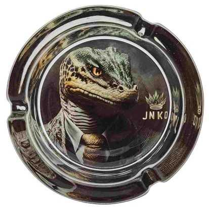 Cendrier Rond Verre 10cm | Série Animaux adaptés | Conception 12 | Serpent adapté