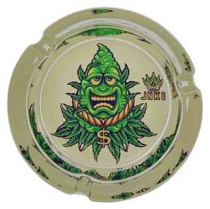 Aschenbecher Rund Glas 10cm | Stay 420-Serie | Entwurf 6 | Glücklicher Budz