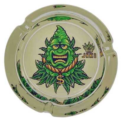 Aschenbecher Rund Glas 10cm | Stay 420-Serie | Entwurf 6 | Glücklicher Budz