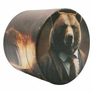 Grinder 4-Delig XL | Aluminium | 55mm | Suited Animals Serie | Design 7 | Suited Bear
