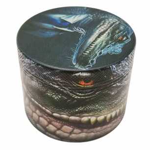 Grinder 4dílná XL | Hliník | 55 mm | Série vhodná zvířata | Design 11 | Krokodýl v obleku