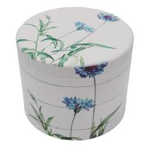 Grinder 4-Delig XL | Aluminium | 55mm | Botanical Flowers Serie | Design 3 | Korenbloemen