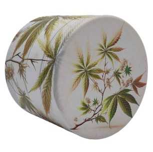 Grinder 4 parties XL | Aluminium | 55 mm | Série d'art sur le cannabis | Conception 1 | Plante de mauvaises herbes 1