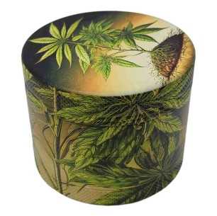 Grinder 4 Piezas XL | Aluminio | 55 mm | Serie de arte cannábico | Diseño 6 | Planta de malezas 6