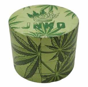 Grinder 4 parties XL | Aluminium | 55 mm | Série sur la marijuana | Conception 1 | Feuilles de mauvaises herbes 1