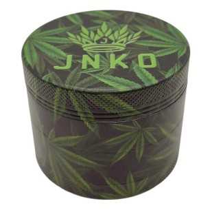 Grinder 4 parties XL | Aluminium | 55 mm | Série sur la marijuana | Conception 2 | Feuilles de mauvaises herbes 2