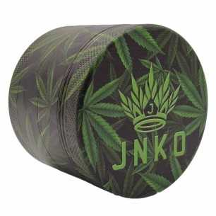 Grinder 4 parties XL | Aluminium | 55 mm | Série sur la marijuana | Conception 2 | Feuilles de mauvaises herbes 2
