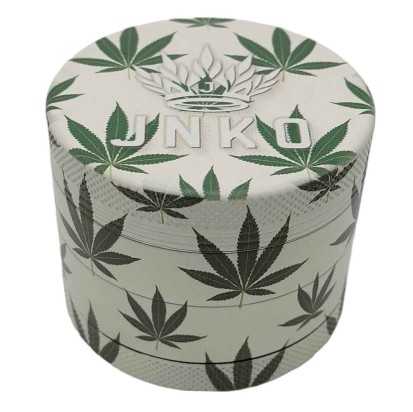 Grinder 4-Delig XL | Aluminium | 55mm | Marijuana Serie | Design 4 | Wietblaadjes 4
