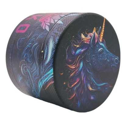 Grinder 4 Piezas XL | Aluminio | 55 mm | Serie Animales Salvajes | Diseño 1 | Unicornio