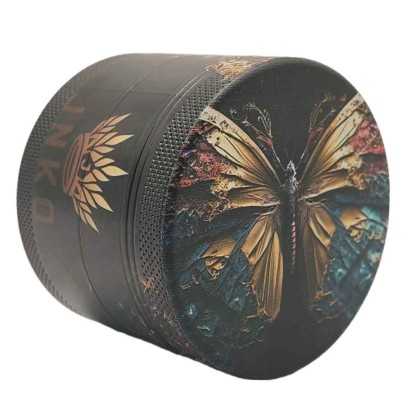 Grinder 4-częściowa XL | aluminium | 55mm | Seria Dzikie Zwierzęta | Projekt 2 | Motyl