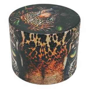Grinder 4-teilig XL | Aluminium | 55mm | Savage Animals-Serie | Entwurf 4 | Jaguar