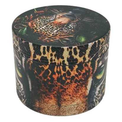 Grinder 4 Piezas XL | Aluminio | 55 mm | Serie Animales Salvajes | Diseño 4 | Jaguar