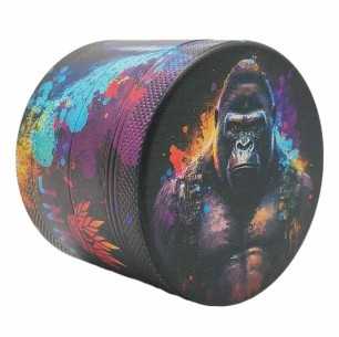 Grinder 4dílná XL | Hliník | 55 mm | Řada Savage Animals | Design 5 | Gorila