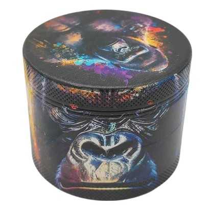 Grinder 4 Piezas XL | Aluminio | 55 mm | Serie Animales Salvajes | Diseño 5 | Gorila