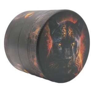 Grinder 4-teilig XL | Aluminium | 55mm | Savage Animals-Serie | Entwurf 6 | Panther