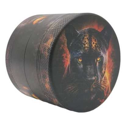 Grinder 4 Piezas XL | Aluminio | 55 mm | Serie Animales Salvajes | Diseño 6 | Pantera