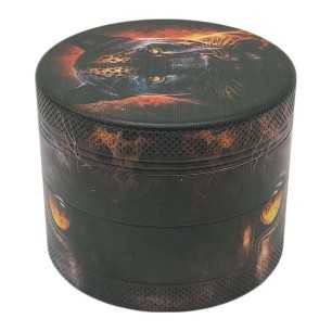 Grinder 4-częściowa XL | aluminium | 55mm | Seria Dzikie Zwierzęta | Projekt 6 | Pantera