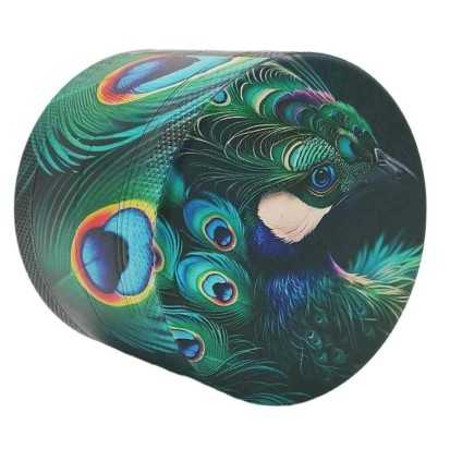 Grinder 4 Piezas XL | Aluminio | 55 mm | Serie Animales Salvajes | Diseño 10 | Pavo real